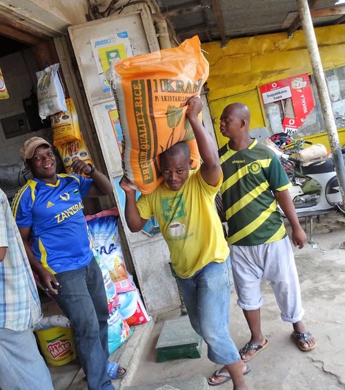 Community members working together